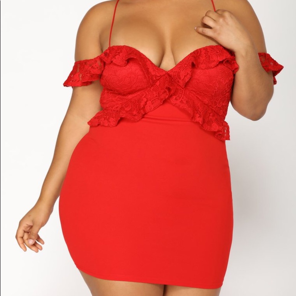 First heartbreak off the shoulder red dress
